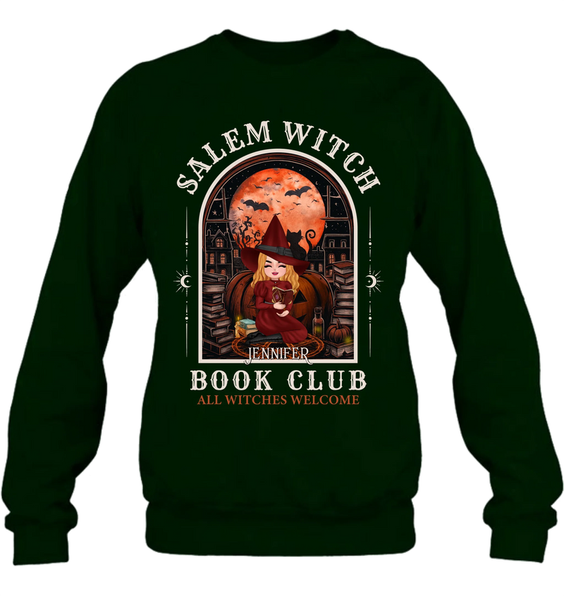 Personalized Salem Witch Book Club T-Shirt/Long Sleeve/Sweater/Hoodie - Gift Idea For Book Lover - All Witches Welcome