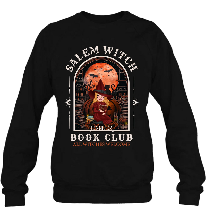 Personalized Salem Witch Book Club T-Shirt/Long Sleeve/Sweater/Hoodie - Gift Idea For Book Lover - All Witches Welcome