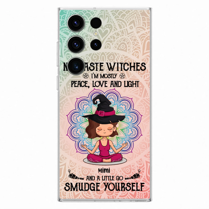 Custom Personalized Yoga Phone Case - Gift for Yoga Lovers - iPhone and Samsung Case - Namaste Witches