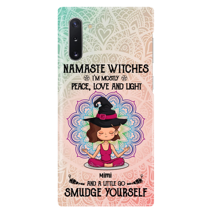 Custom Personalized Yoga Phone Case - Gift for Yoga Lovers - iPhone and Samsung Case - Namaste Witches