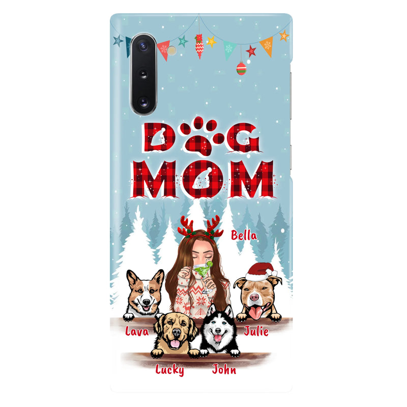 Custom Personalized Pet Mom Xmas Phone Case - Upto 4 Pets - Best Gift For Dog/Cat Lover - Case For Iphone/Samsung - 2T7CRT