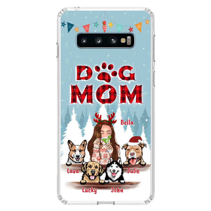 Custom Personalized Pet Mom Xmas Phone Case - Upto 4 Pets - Best Gift For Dog/Cat Lover - Case For Iphone/Samsung - 2T7CRT