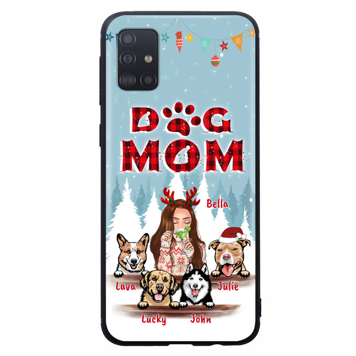 Custom Personalized Pet Mom Xmas Phone Case - Upto 4 Pets - Best Gift For Dog/Cat Lover - Case For Iphone/Samsung - 2T7CRT