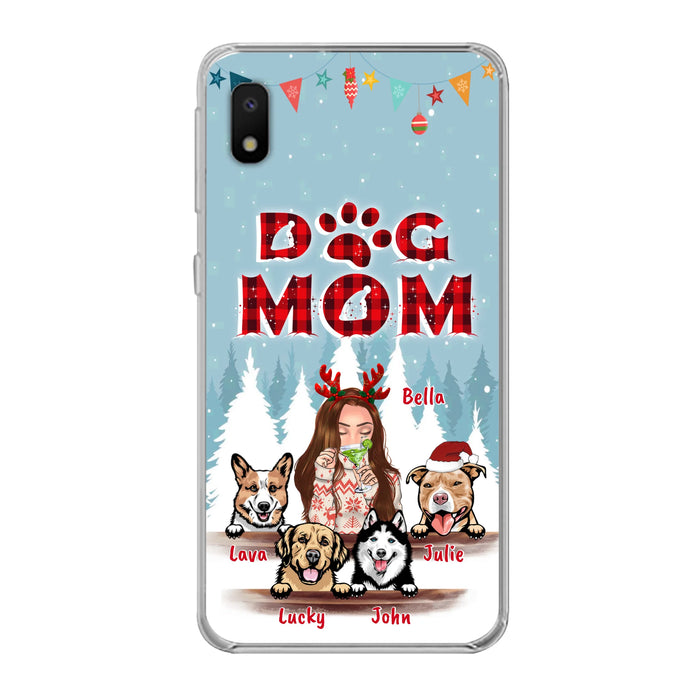 Custom Personalized Pet Mom Xmas Phone Case - Upto 4 Pets - Best Gift For Dog/Cat Lover - Case For Iphone/Samsung - 2T7CRT