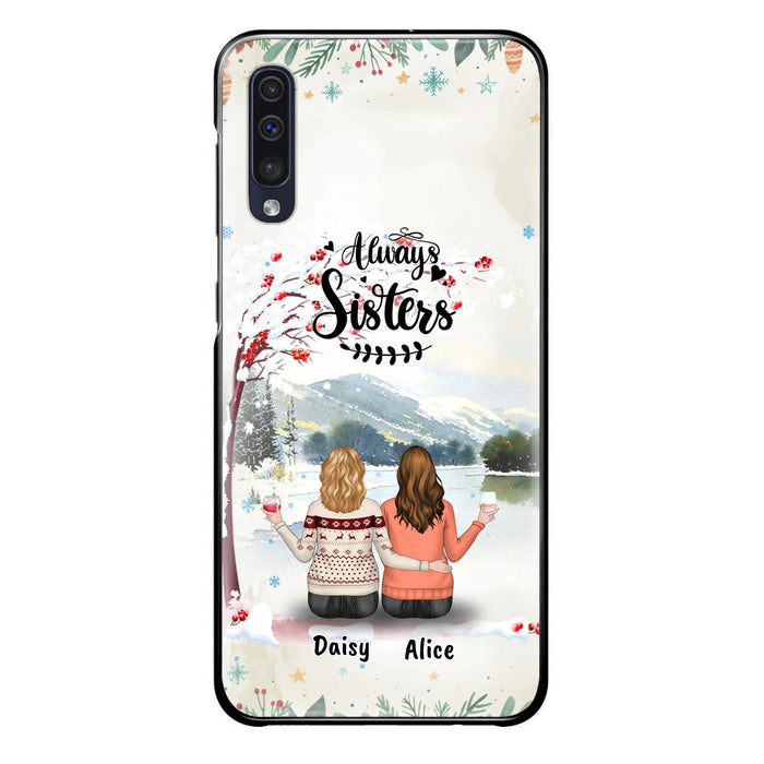 Custom Personalized Sisters Phone Case - Christmas/Autumn/Winter Sisters - Upto 3 Girls - Best Gift For Friends - Phone Case For iPhone And Samsung