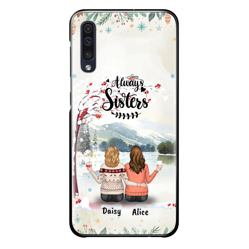 Custom Personalized Sisters Phone Case - Christmas/Autumn/Winter Sisters - Upto 3 Girls - Best Gift For Friends - Phone Case For iPhone And Samsung