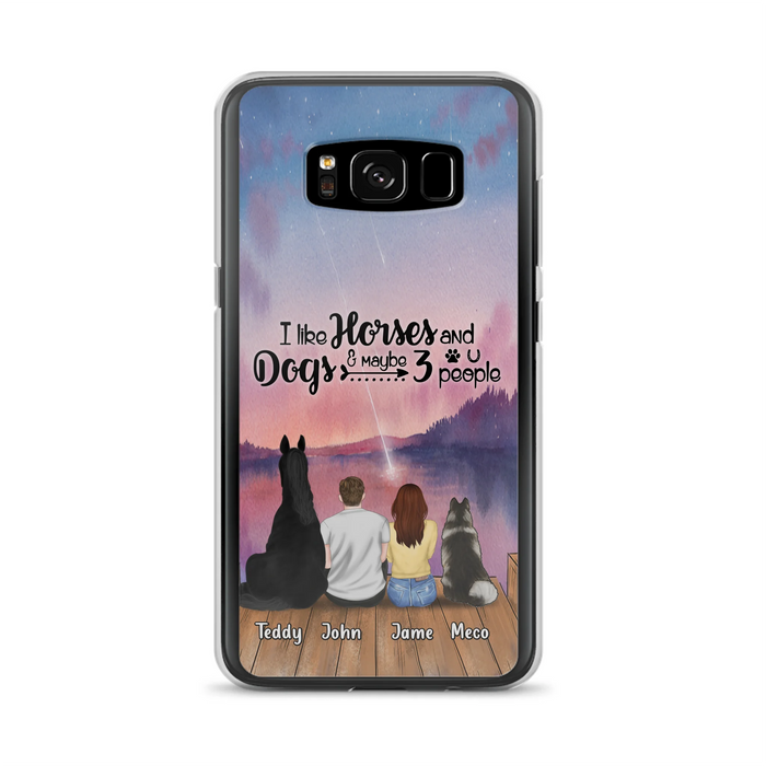 Custom Personalized Parents Horse Dog Phone Case - Upto 3 Pets Forever In My Heart - Case For iPhone And Samsung