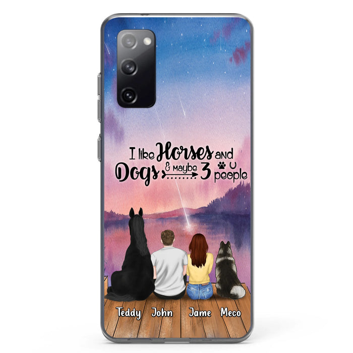 Custom Personalized Parents Horse Dog Phone Case - Upto 3 Pets Forever In My Heart - Case For iPhone And Samsung