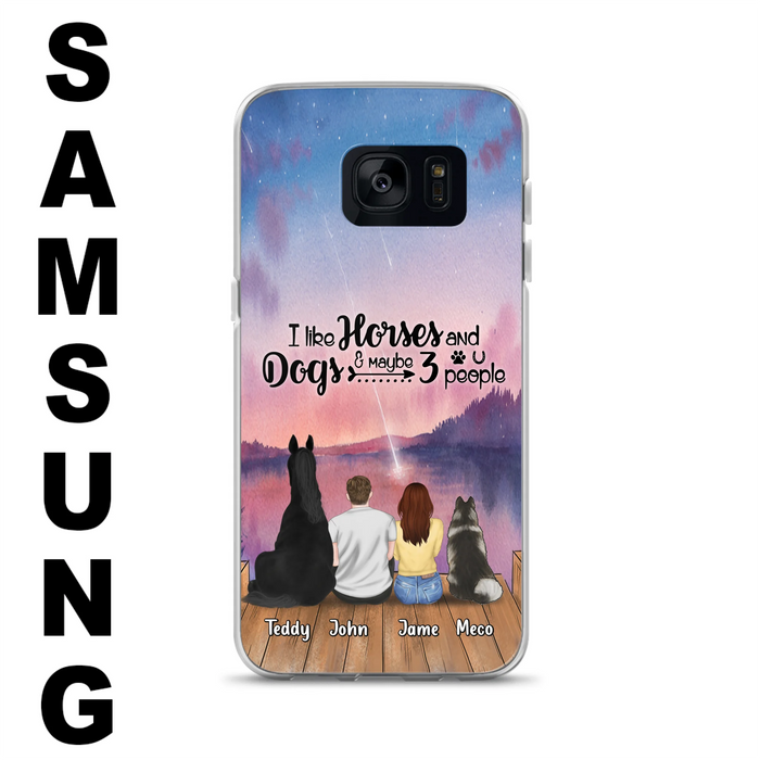 Custom Personalized Parents Horse Dog Phone Case - Upto 3 Pets Forever In My Heart - Case For iPhone And Samsung