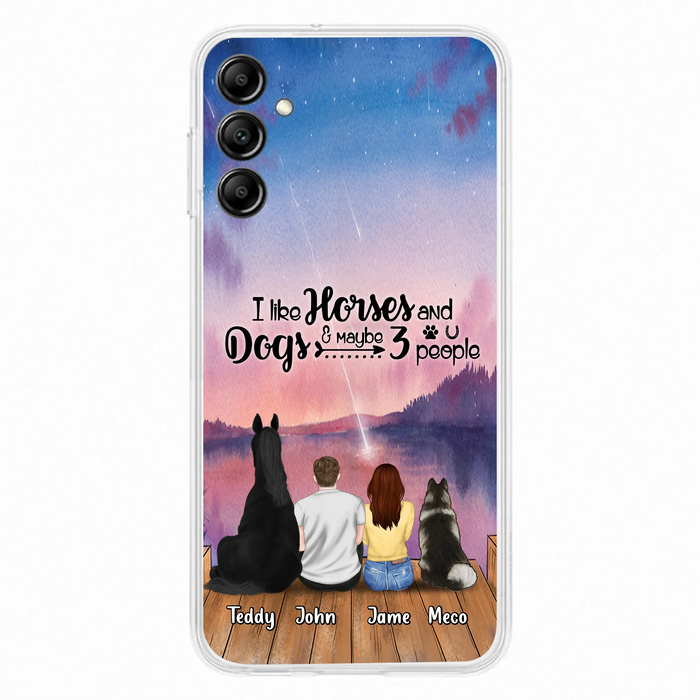 Custom Personalized Parents Horse Dog Phone Case - Upto 3 Pets Forever In My Heart - Case For iPhone And Samsung