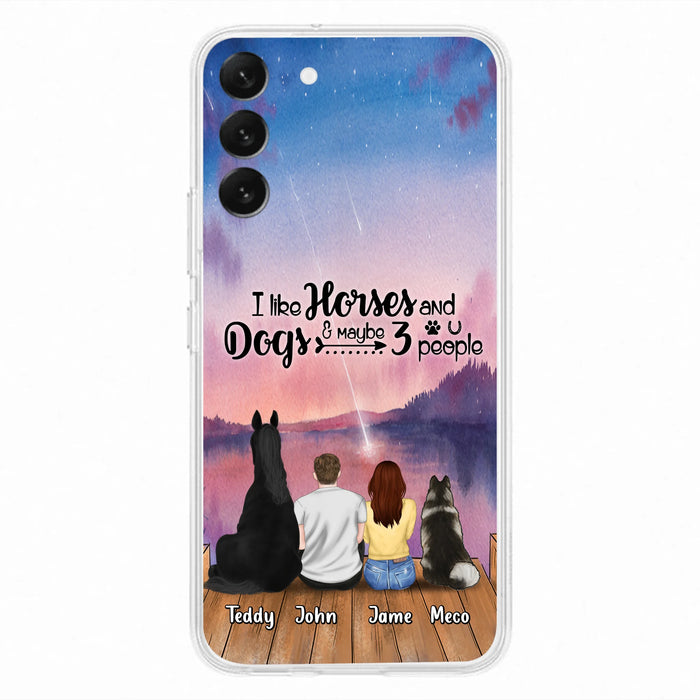 Custom Personalized Parents Horse Dog Phone Case - Upto 3 Pets Forever In My Heart - Case For iPhone And Samsung