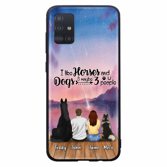Custom Personalized Parents Horse Dog Phone Case - Upto 3 Pets Forever In My Heart - Case For iPhone And Samsung