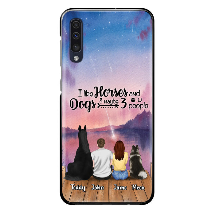Custom Personalized Parents Horse Dog Phone Case - Upto 3 Pets Forever In My Heart - Case For iPhone And Samsung