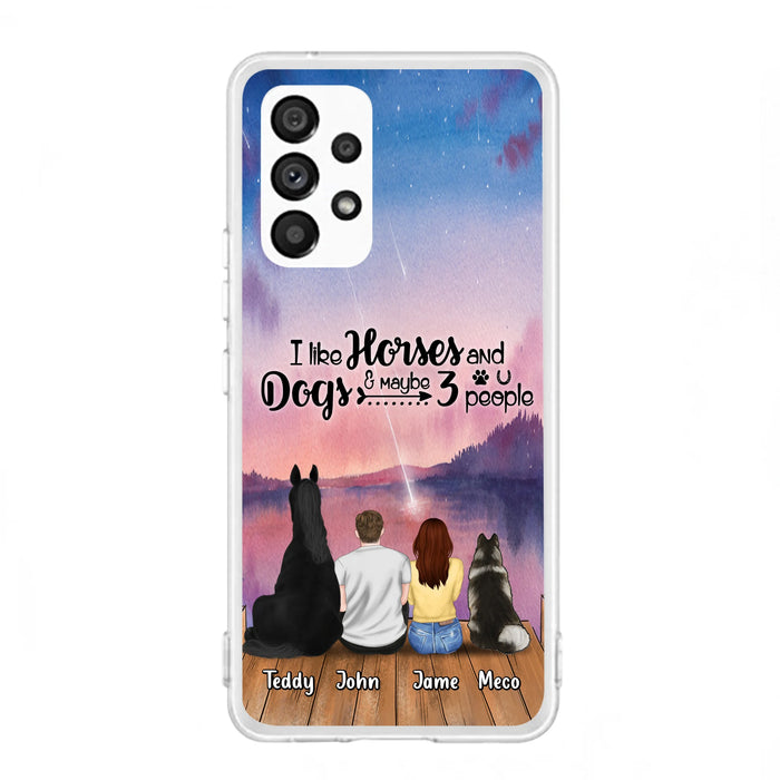 Custom Personalized Parents Horse Dog Phone Case - Upto 3 Pets Forever In My Heart - Case For iPhone And Samsung