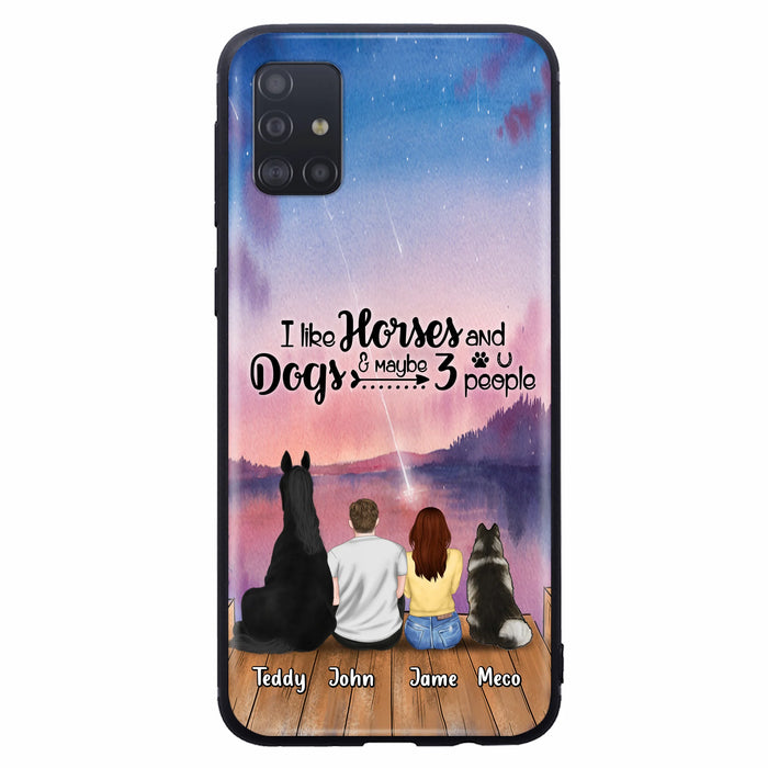 Custom Personalized Parents Horse Dog Phone Case - Upto 3 Pets Forever In My Heart - Case For iPhone And Samsung