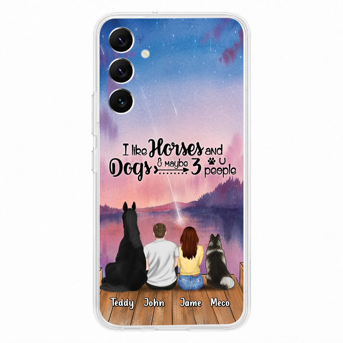 Custom Personalized Parents Horse Dog Phone Case - Upto 3 Pets Forever In My Heart - Case For iPhone And Samsung