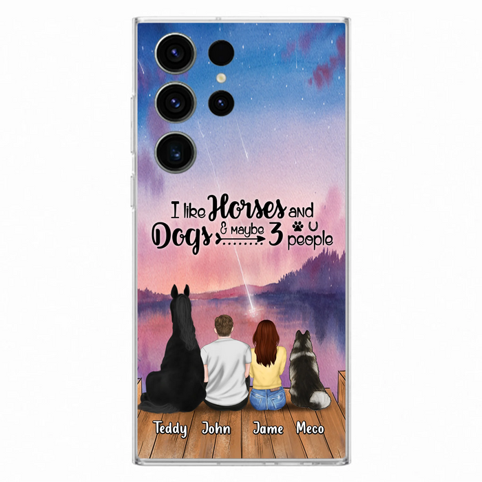 Custom Personalized Parents Horse Dog Phone Case - Upto 3 Pets Forever In My Heart - Case For iPhone And Samsung