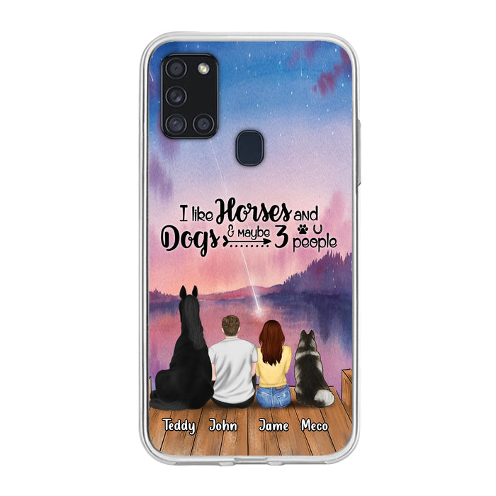 Custom Personalized Parents Horse Dog Phone Case - Upto 3 Pets Forever In My Heart - Case For iPhone And Samsung