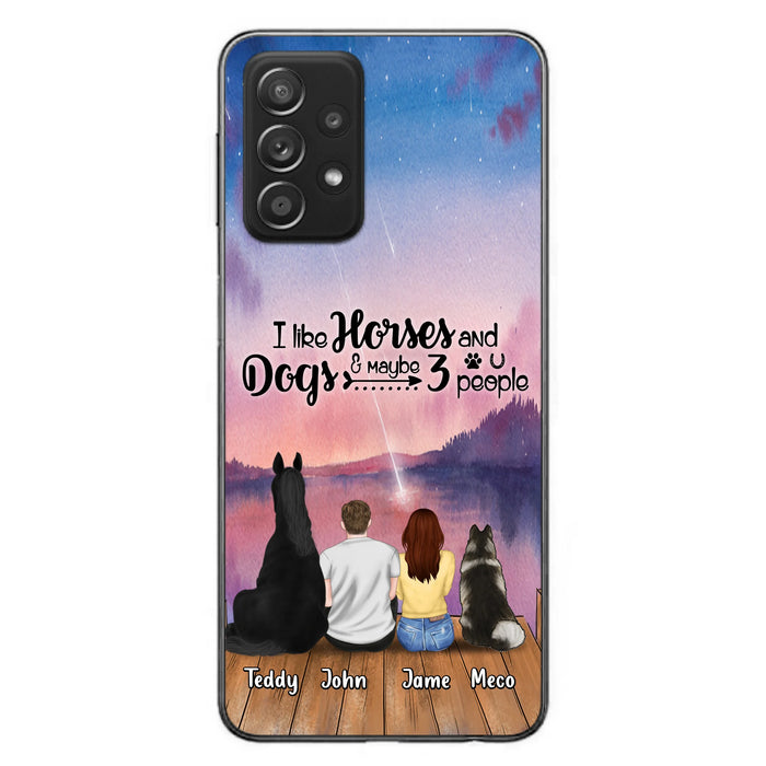 Custom Personalized Parents Horse Dog Phone Case - Upto 3 Pets Forever In My Heart - Case For iPhone And Samsung