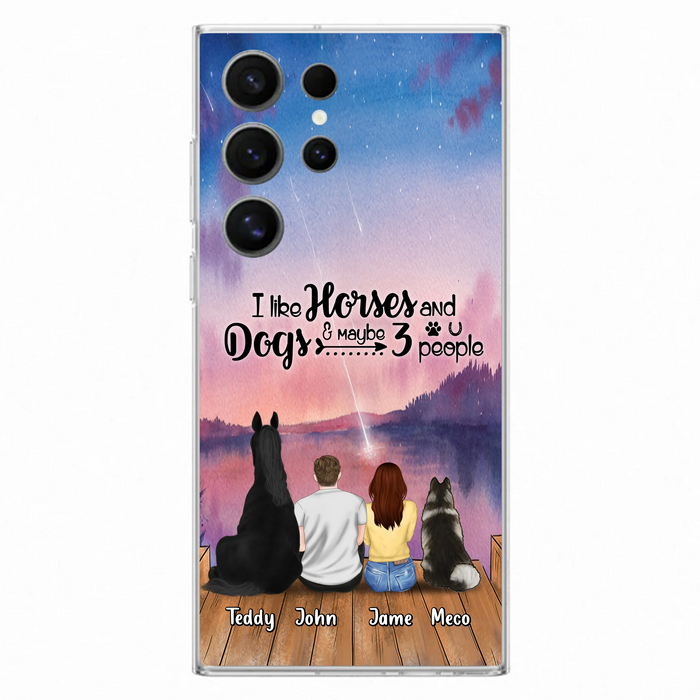 Custom Personalized Parents Horse Dog Phone Case - Upto 3 Pets Forever In My Heart - Case For iPhone And Samsung