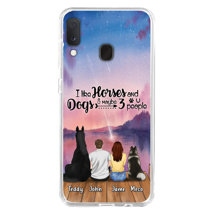 Custom Personalized Parents Horse Dog Phone Case - Upto 3 Pets Forever In My Heart - Case For iPhone And Samsung