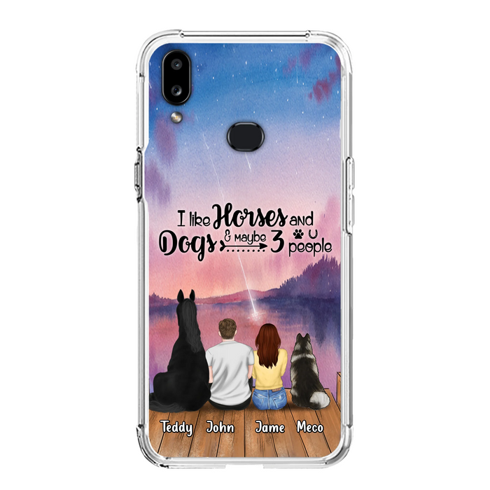 Custom Personalized Parents Horse Dog Phone Case - Upto 3 Pets Forever In My Heart - Case For iPhone And Samsung