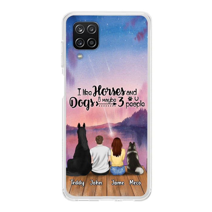 Custom Personalized Parents Horse Dog Phone Case - Upto 3 Pets Forever In My Heart - Case For iPhone And Samsung