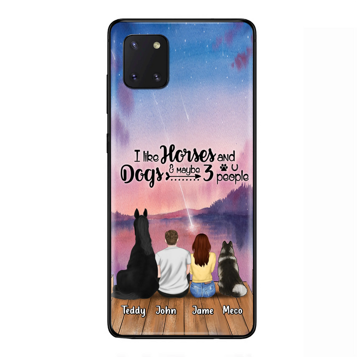 Custom Personalized Parents Horse Dog Phone Case - Upto 3 Pets Forever In My Heart - Case For iPhone And Samsung