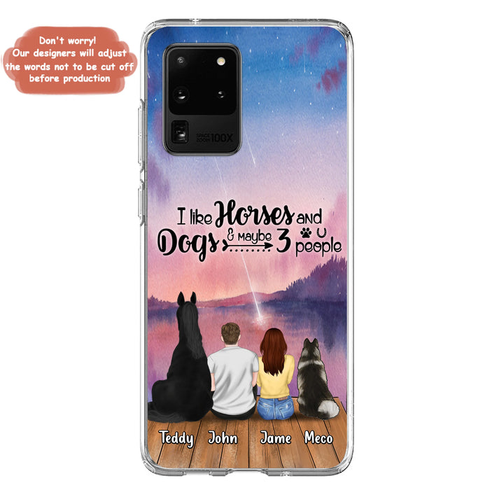 Custom Personalized Parents Horse Dog Phone Case - Upto 3 Pets Forever In My Heart - Case For iPhone And Samsung