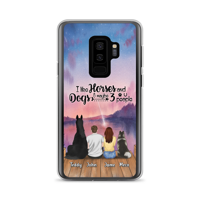 Custom Personalized Parents Horse Dog Phone Case - Upto 3 Pets Forever In My Heart - Case For iPhone And Samsung