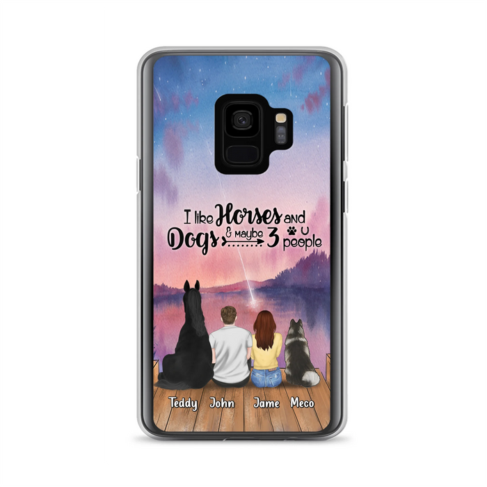 Custom Personalized Parents Horse Dog Phone Case - Upto 3 Pets Forever In My Heart - Case For iPhone And Samsung