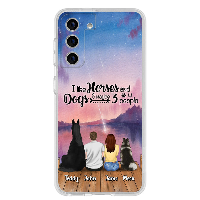 Custom Personalized Parents Horse Dog Phone Case - Upto 3 Pets Forever In My Heart - Case For iPhone And Samsung