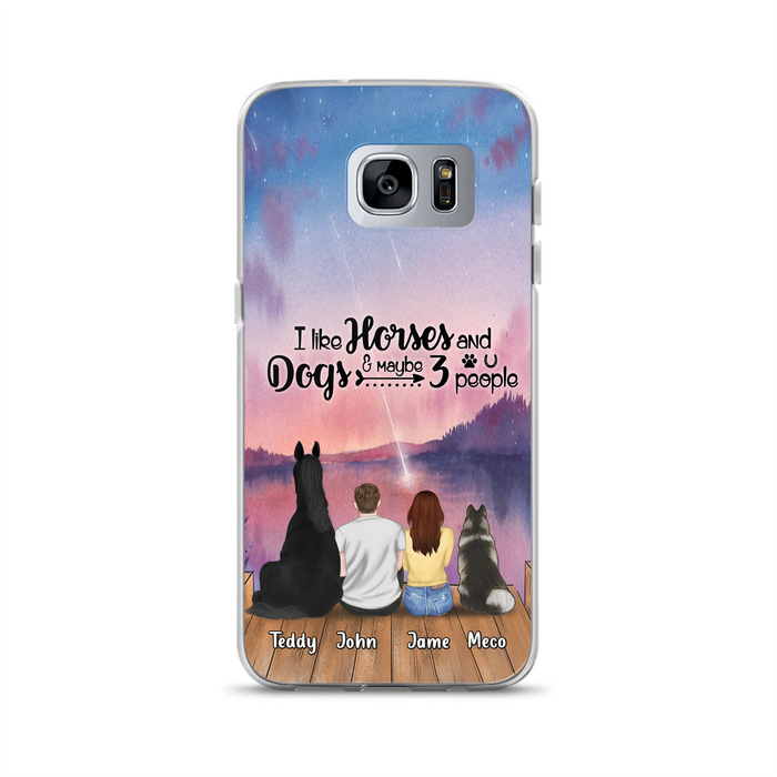 Custom Personalized Parents Horse Dog Phone Case - Upto 3 Pets Forever In My Heart - Case For iPhone And Samsung