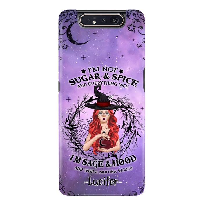 Custom Personalized Witch Phone Case - Best Halloween Gift Idea - I'm Not Sugar And Spice - Case For iPhone And Samsung - DFESX1