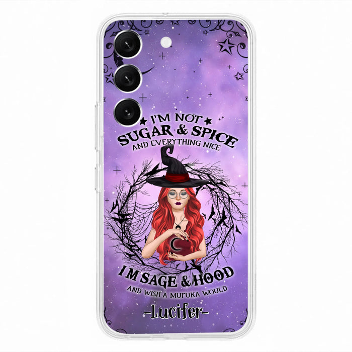 Custom Personalized Witch Phone Case - Best Halloween Gift Idea - I'm Not Sugar And Spice - Case For iPhone And Samsung - DFESX1