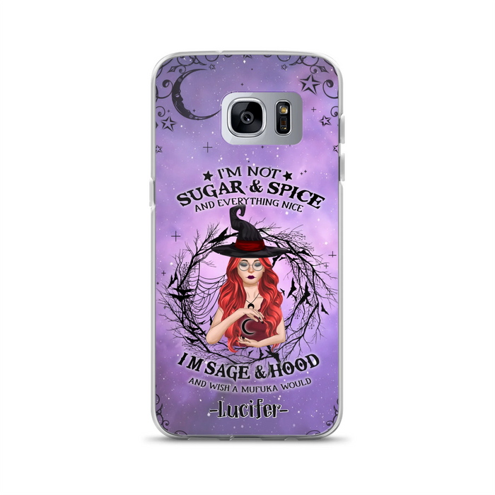 Custom Personalized Witch Phone Case - Best Halloween Gift Idea - I'm Not Sugar And Spice - Case For iPhone And Samsung - DFESX1