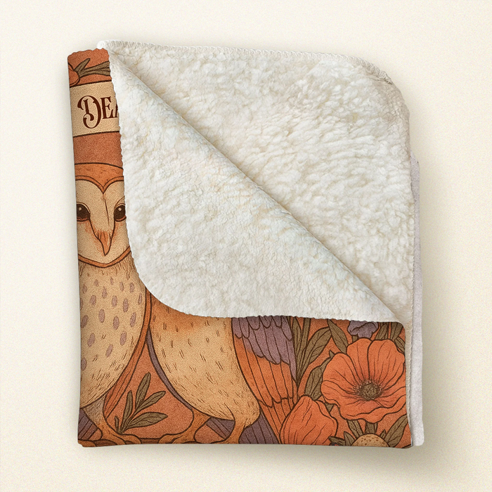 Personalized Owl Couple Cottage Quilt/Fleece Throw Blanket - Gift Idea For Couple - Til' Death Do Us Part