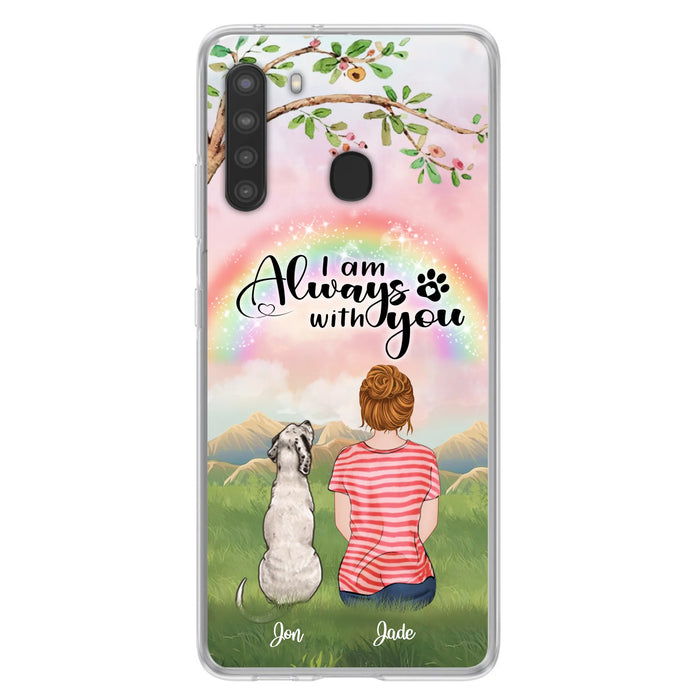 Custom Personalized Dog Mom/Dad Phone Case - Upto 4 Dogs - Best Gift For Dog Lover - I Am Always With You - Case For Iphone Samsung - 5BWJPA