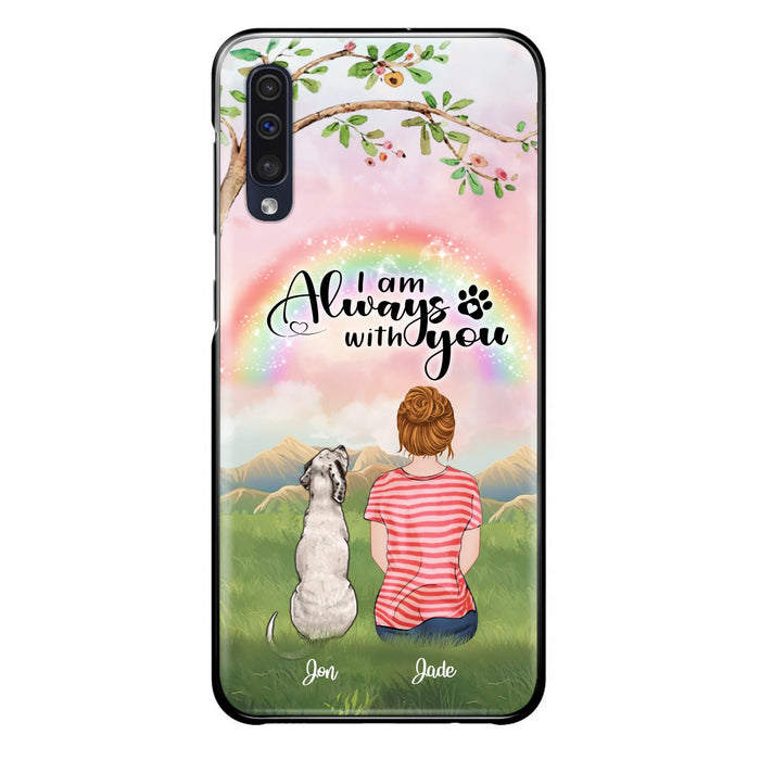 Custom Personalized Dog Mom/Dad Phone Case - Upto 4 Dogs - Best Gift For Dog Lover - I Am Always With You - Case For Iphone Samsung - 5BWJPA