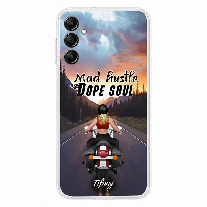 Custom Personalized Motorcycle Girl Phone Case - Best Gift For Bikers - Mad Hustle Dope Soul - Phone Case For iPhone And Samsung - C6O4AR