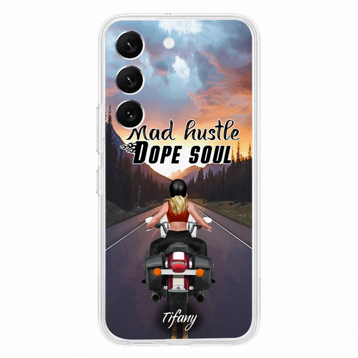 Custom Personalized Motorcycle Girl Phone Case - Best Gift For Bikers - Mad Hustle Dope Soul - Phone Case For iPhone And Samsung - C6O4AR