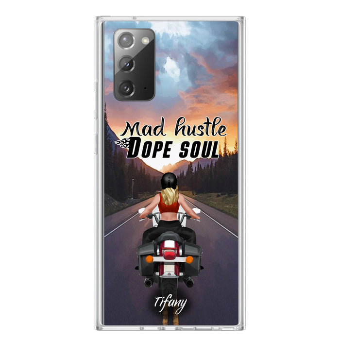 Custom Personalized Motorcycle Girl Phone Case - Best Gift For Bikers - Mad Hustle Dope Soul - Phone Case For iPhone And Samsung - C6O4AR