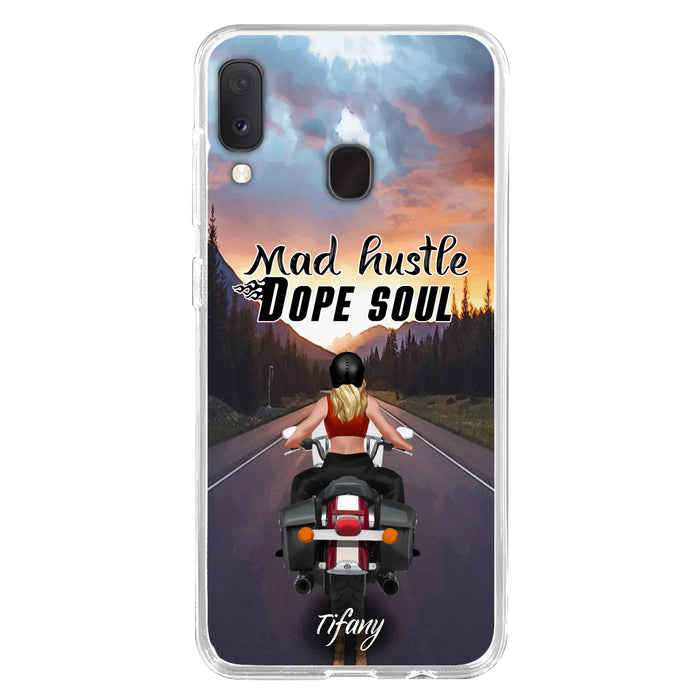 Custom Personalized Motorcycle Girl Phone Case - Best Gift For Bikers - Mad Hustle Dope Soul - Phone Case For iPhone And Samsung - C6O4AR