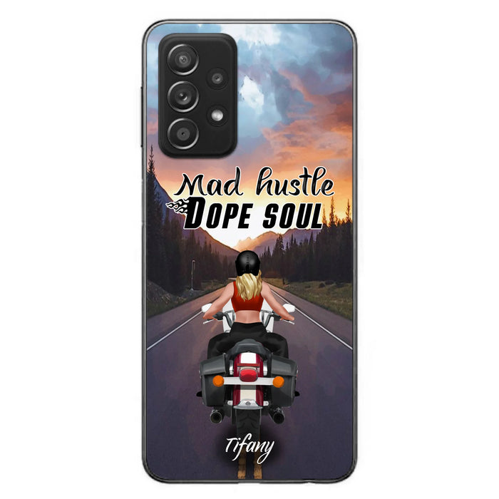 Custom Personalized Motorcycle Girl Phone Case - Best Gift For Bikers - Mad Hustle Dope Soul - Phone Case For iPhone And Samsung - C6O4AR
