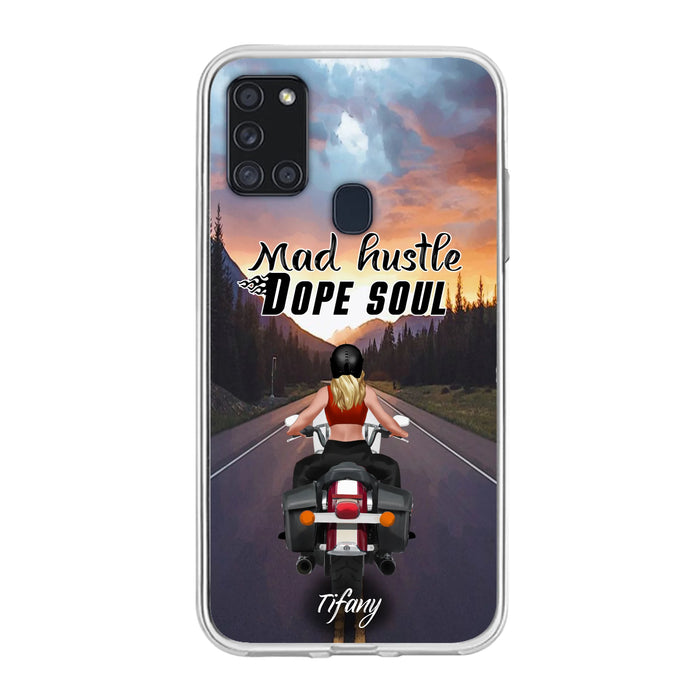 Custom Personalized Motorcycle Girl Phone Case - Best Gift For Bikers - Mad Hustle Dope Soul - Phone Case For iPhone And Samsung - C6O4AR