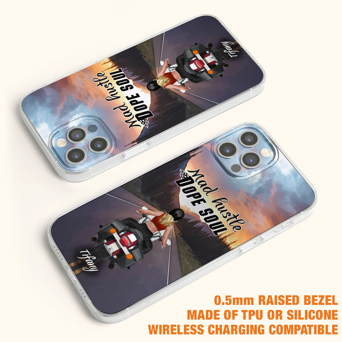 Custom Personalized Motorcycle Girl Phone Case - Best Gift For Bikers - Mad Hustle Dope Soul - Phone Case For iPhone And Samsung - C6O4AR