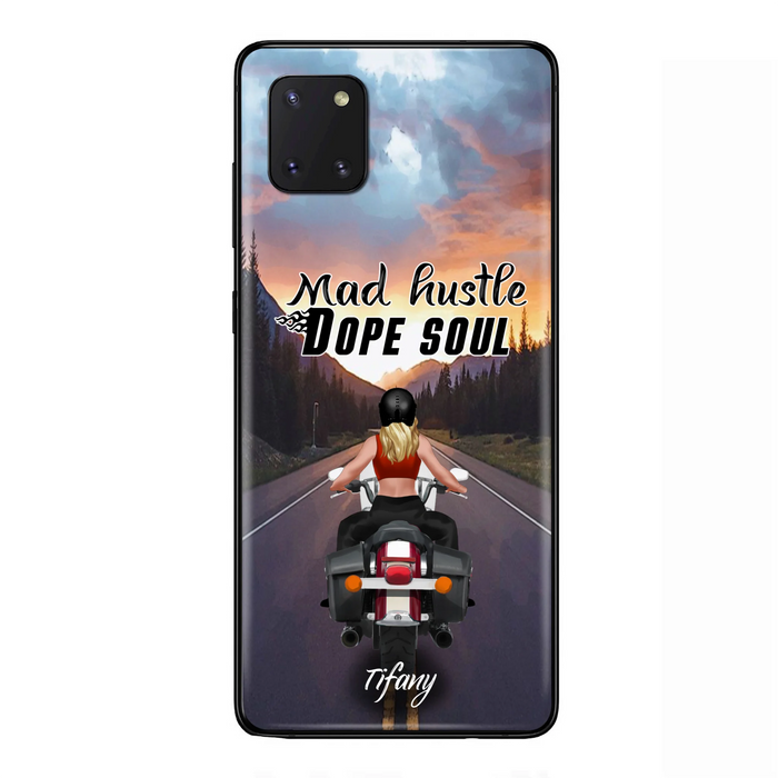 Custom Personalized Motorcycle Girl Phone Case - Best Gift For Bikers - Mad Hustle Dope Soul - Phone Case For iPhone And Samsung - C6O4AR