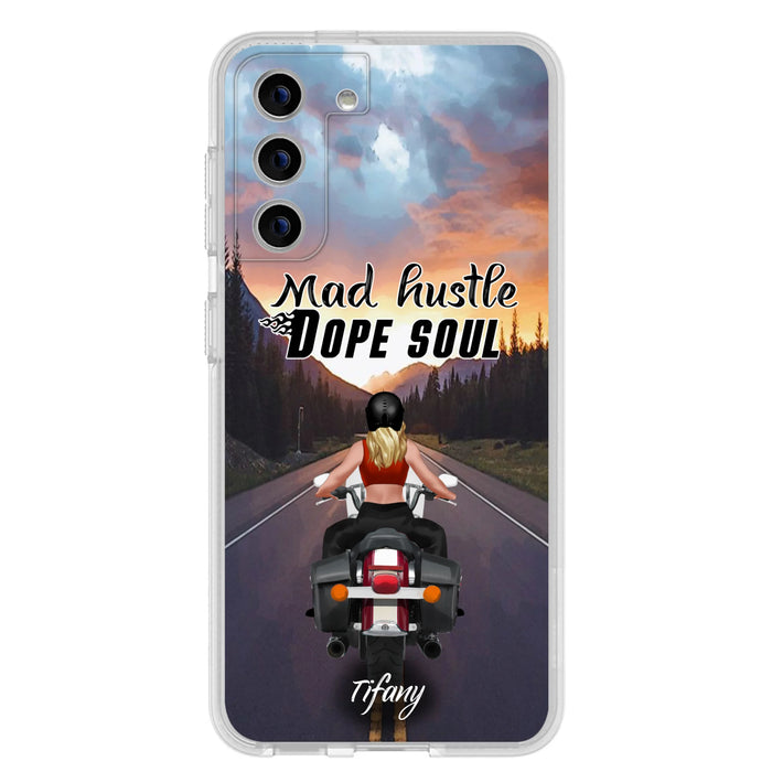 Custom Personalized Motorcycle Girl Phone Case - Best Gift For Bikers - Mad Hustle Dope Soul - Phone Case For iPhone And Samsung - C6O4AR