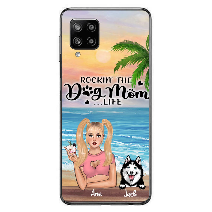 Custom Personalized Dog Mom Phone Case - Rockin' The Dog Mom Life