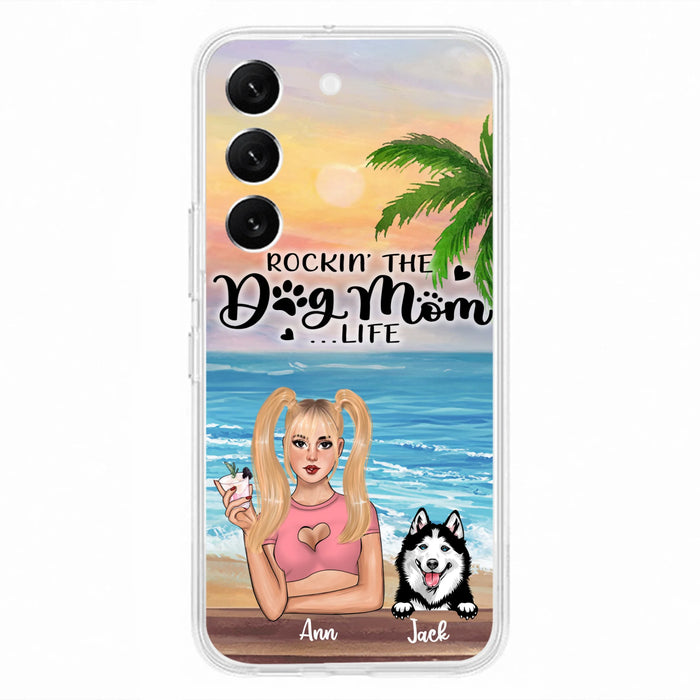 Custom Personalized Dog Mom Phone Case - Rockin' The Dog Mom Life